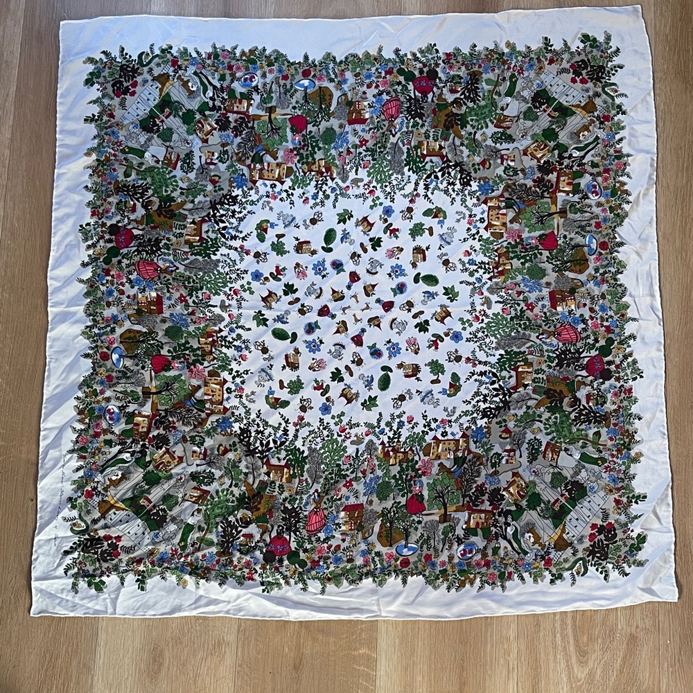Neiman Marcus Library of Fashion silk scarf